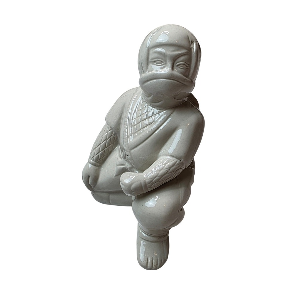 Benihana Ninja Tiki Mug Ceramic Cocktail Glass Off White Collectible Barware A5‎